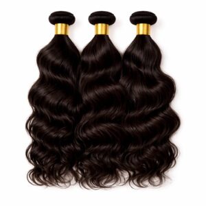 hairkartt indian natural wavy hair bundles | machine weft 100% human hair (natural black)