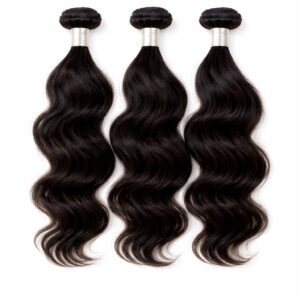 hairkartt indian natural wavy hair 3 bundles combo | 100% human hair (natural black)