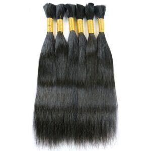 hairkartt single drawn remy bulk hair | 100% indian human hair (natural black)