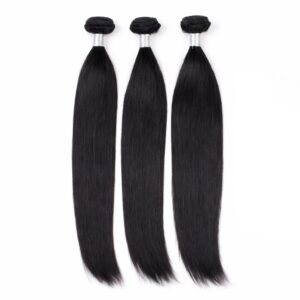 hairkartt indian straight hair 3 bundles combo | 100% human hair (natural black)